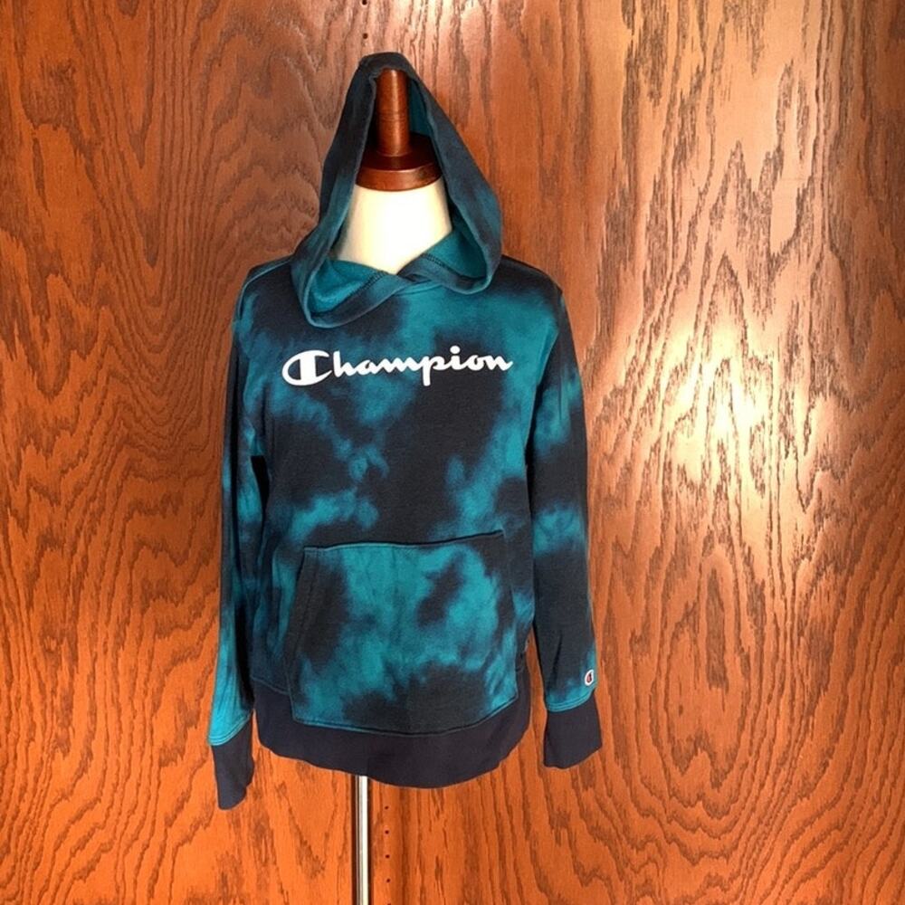 Champion Hooded Tie Dye Pullover Sweater